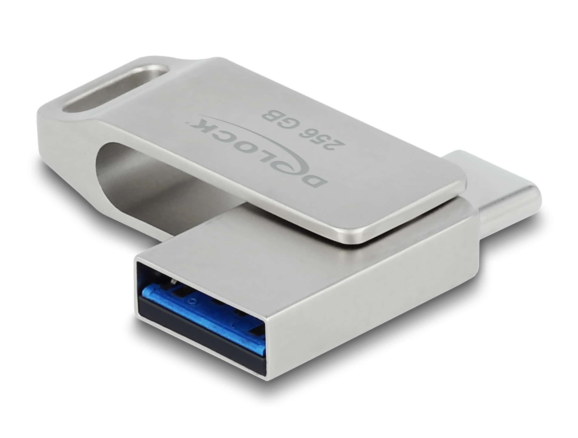 DeLOCK 54008 USB flash drive 256 GB USB Type-A / USB Type-C 3.0 Grijs (54008) thumbnail