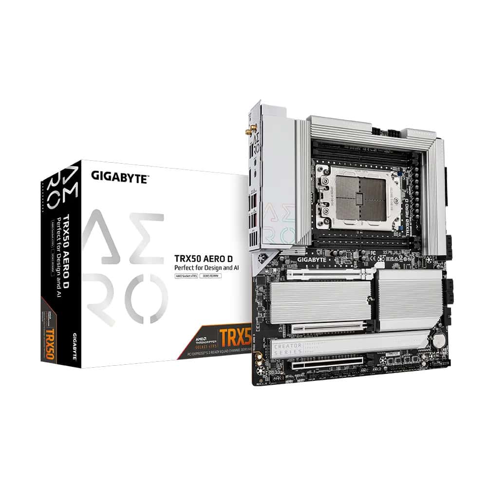 Gigabyte TRX50 AERO D moederbord AMD TRX50 Socket sTR5 Verlengd ATX (TRX50 AERO D) thumbnail
