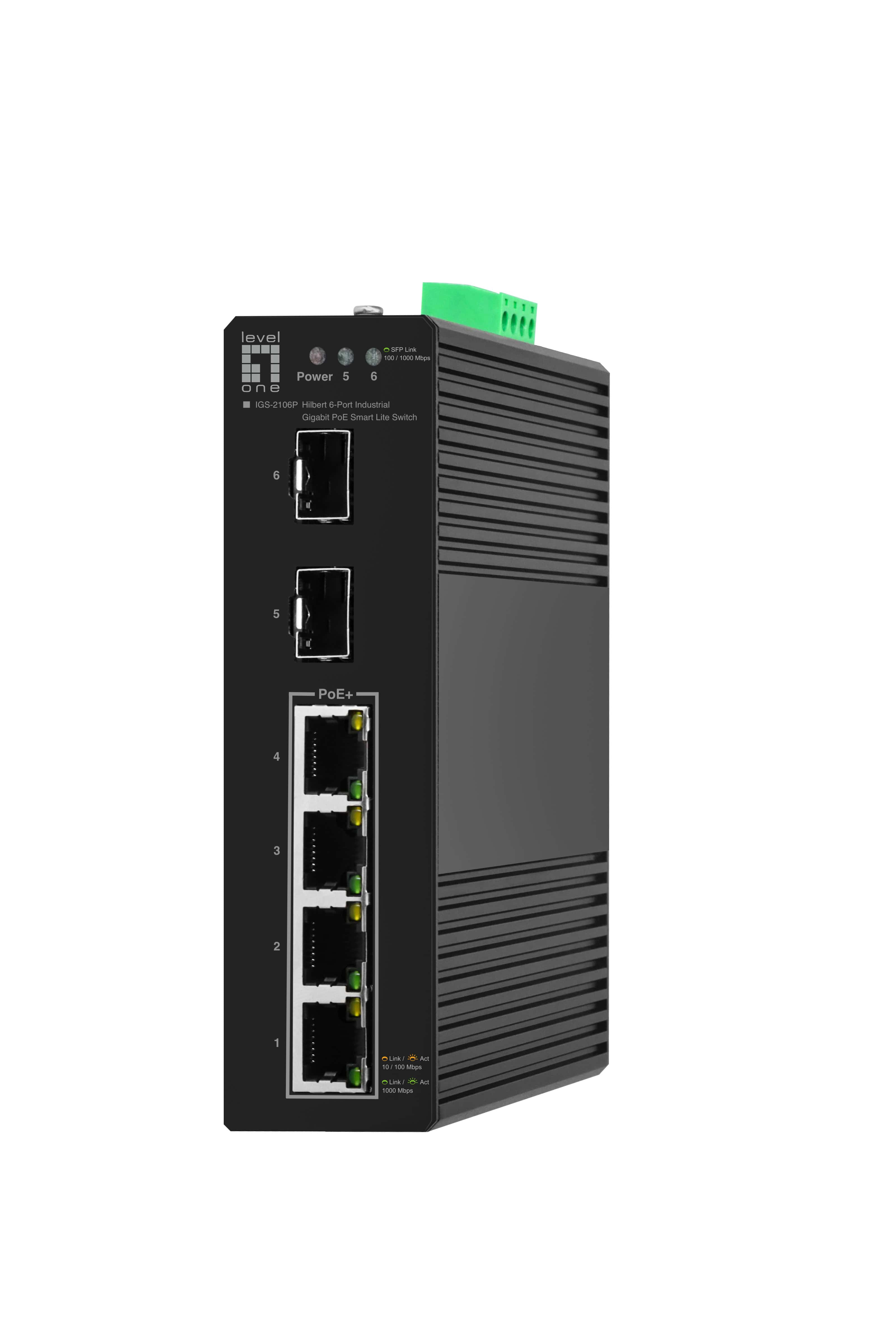LevelOne IGS-2106P netwerk-switch Managed L2 Gigabit Ethernet (10/100/1000) Power over Ethernet (PoE) Zwart (IGS-2106P) thumbnail