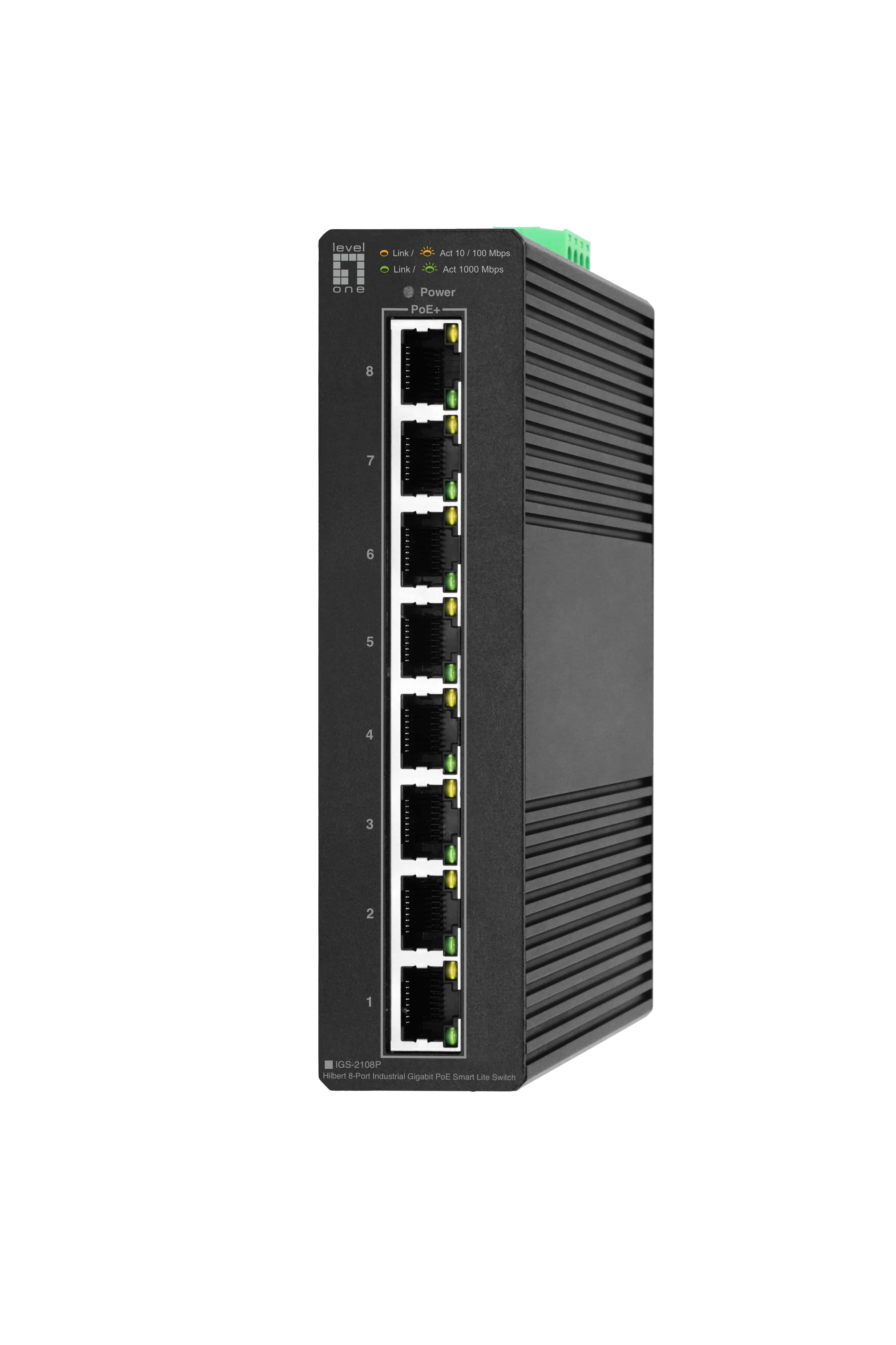 LevelOne IGS-2108P netwerk-switch Managed L2 Gigabit Ethernet (10/100/1000) Power over Ethernet (PoE) Zwart (IGS-2108P) thumbnail