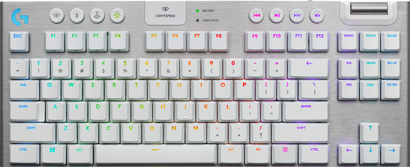 Logitech G G915 Tkl toetsenbord RF-draadloos + Bluetooth QWERTY Scandinavisch Wit (920-009663) thumbnail