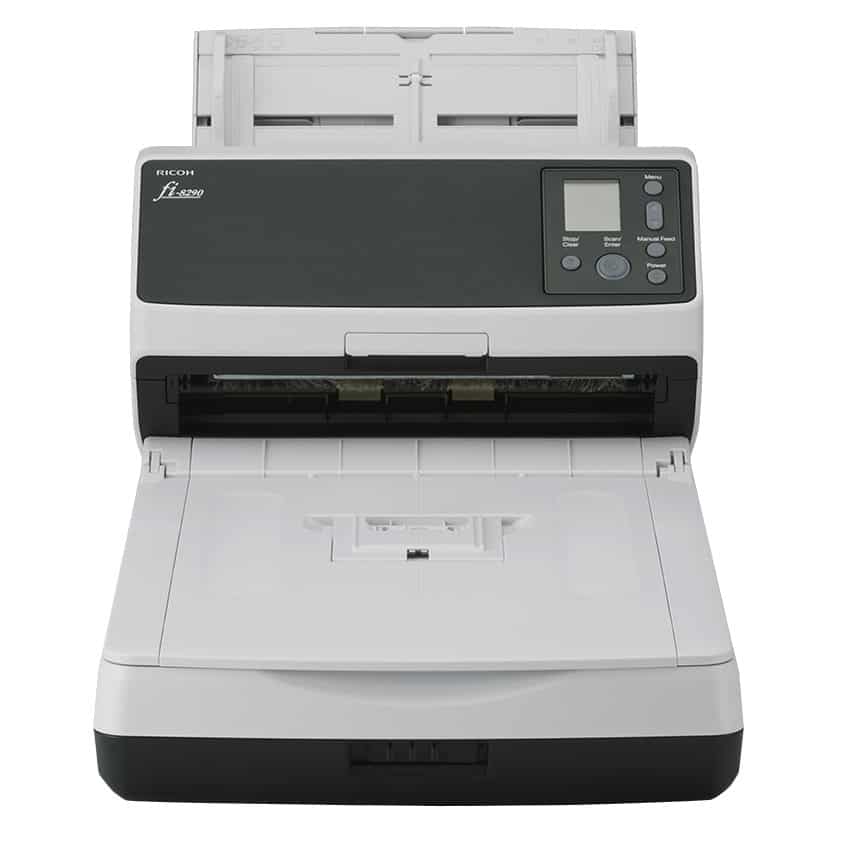 Ricoh fi-8290 ADF-/handmatige invoer scanner 600 x 600 DPI A4 Zwart, Grijs (PA03810-B501) thumbnail