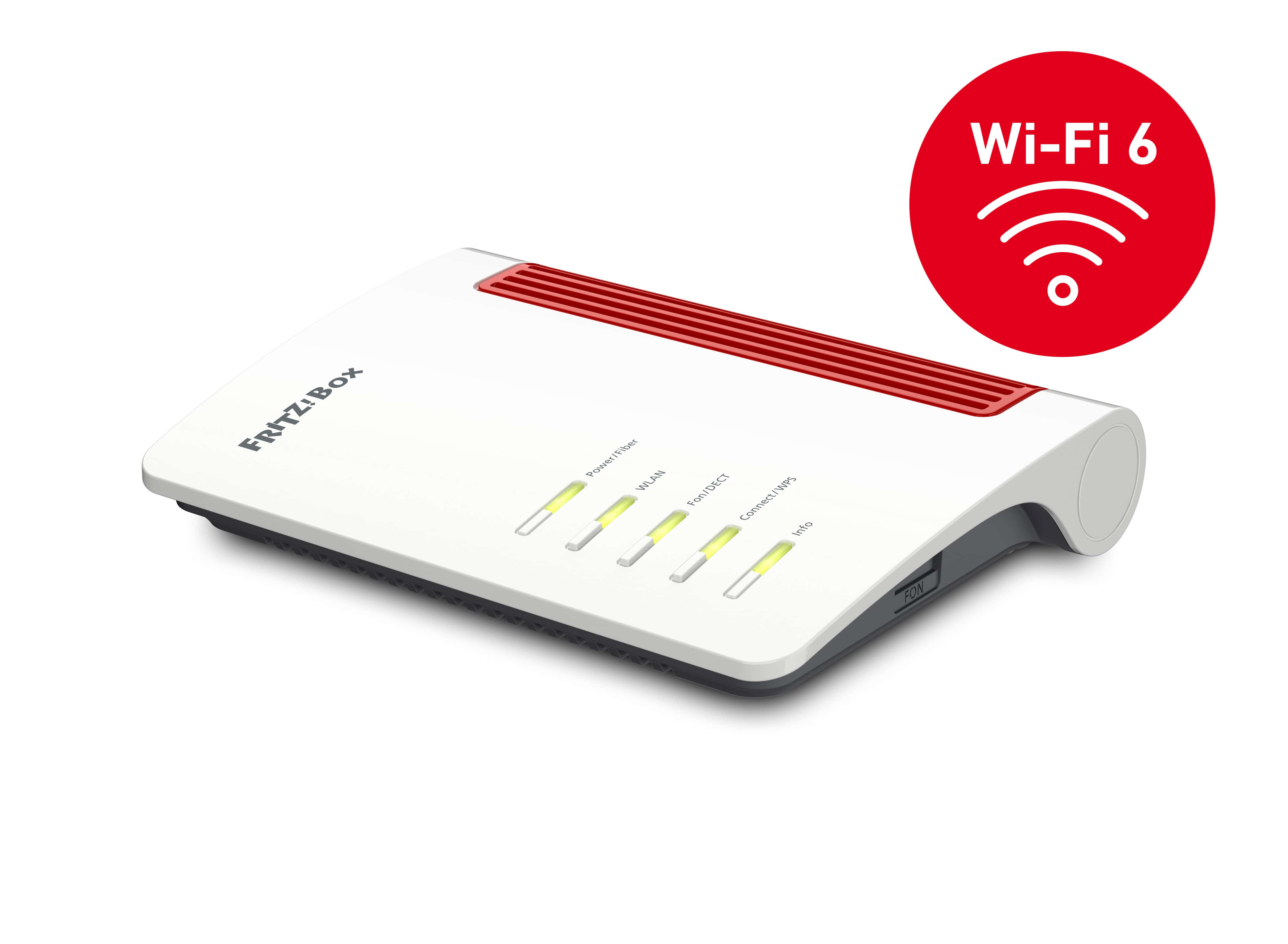 Box FRITZ! 5530 Fiber Edition Internation draadloze router 2.5 Gigabit Ethernet Dual-band (2.4 GHz / 5 GHz) Wit (20003003) thumbnail