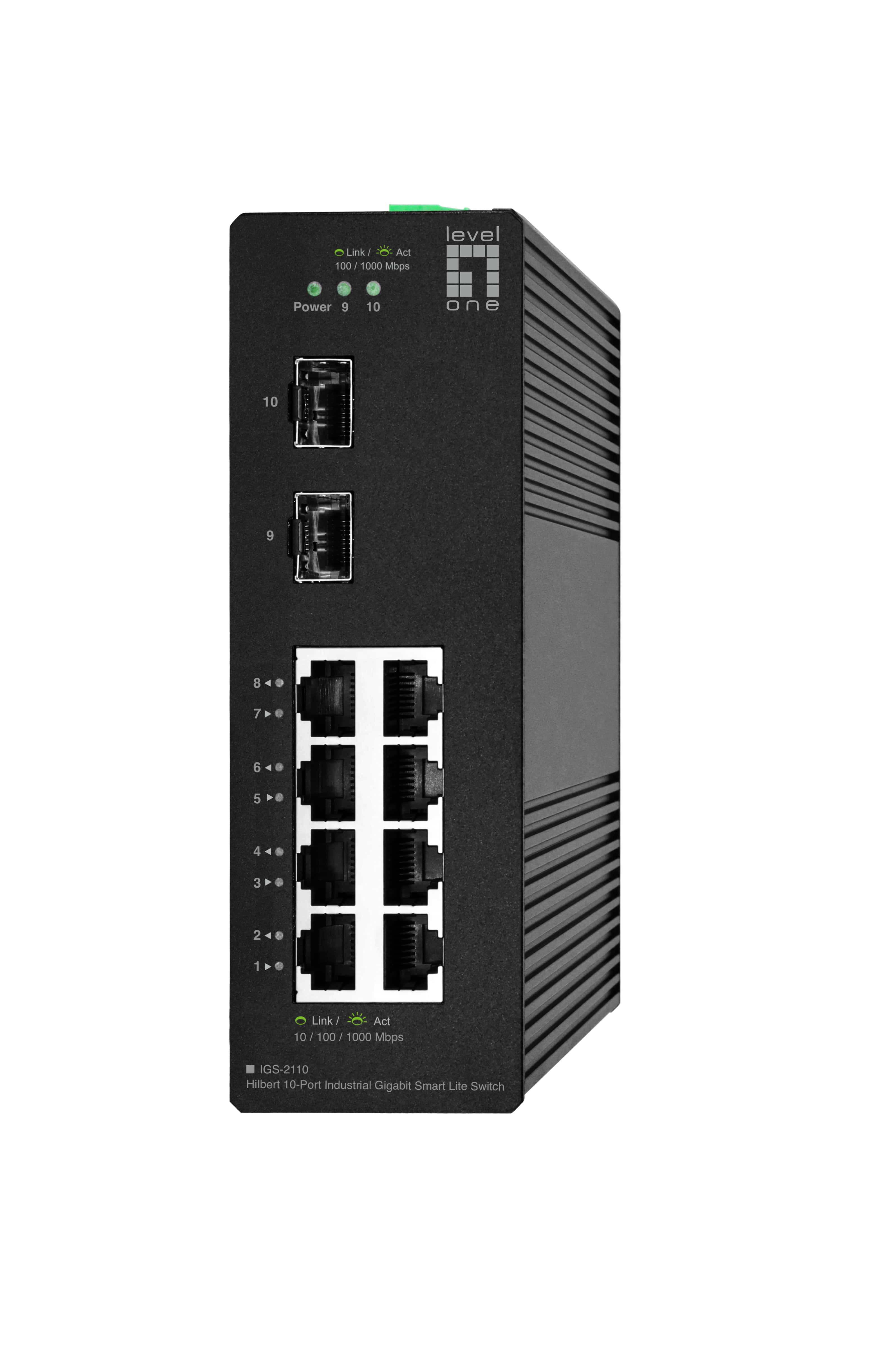 LevelOne IGS-2110 netwerk-switch Managed L2 Gigabit Ethernet (10/100/1000) Zwart (IGS-2110) thumbnail