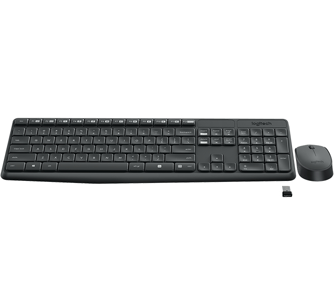 Logitech MK235 toetsenbord Inclusief muis RF Draadloos Hongaars Grijs (920-007935) thumbnail