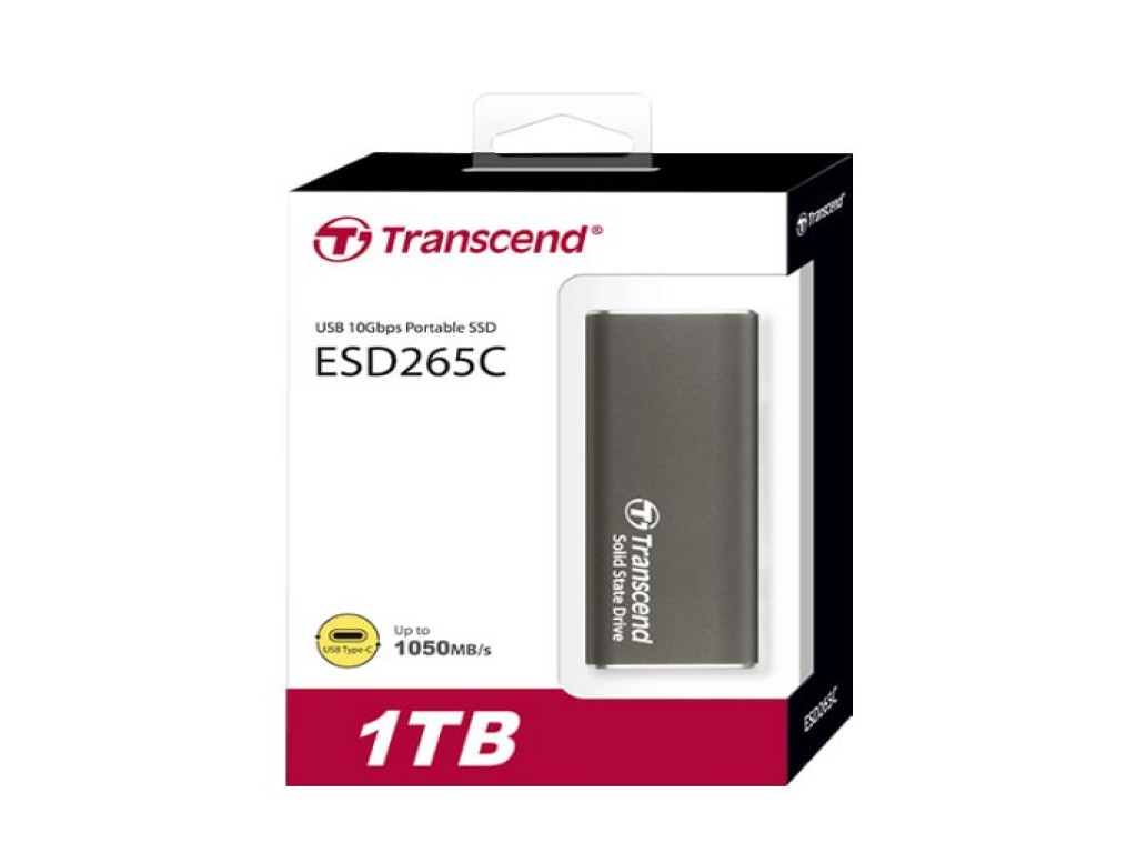 Transcend TS1TESD265C ESD265C External SSD, 1TB, USB 10Gbps, Type C, 1050/ 950 MB/s, 3D NAND (TS1TESD265C) thumbnail
