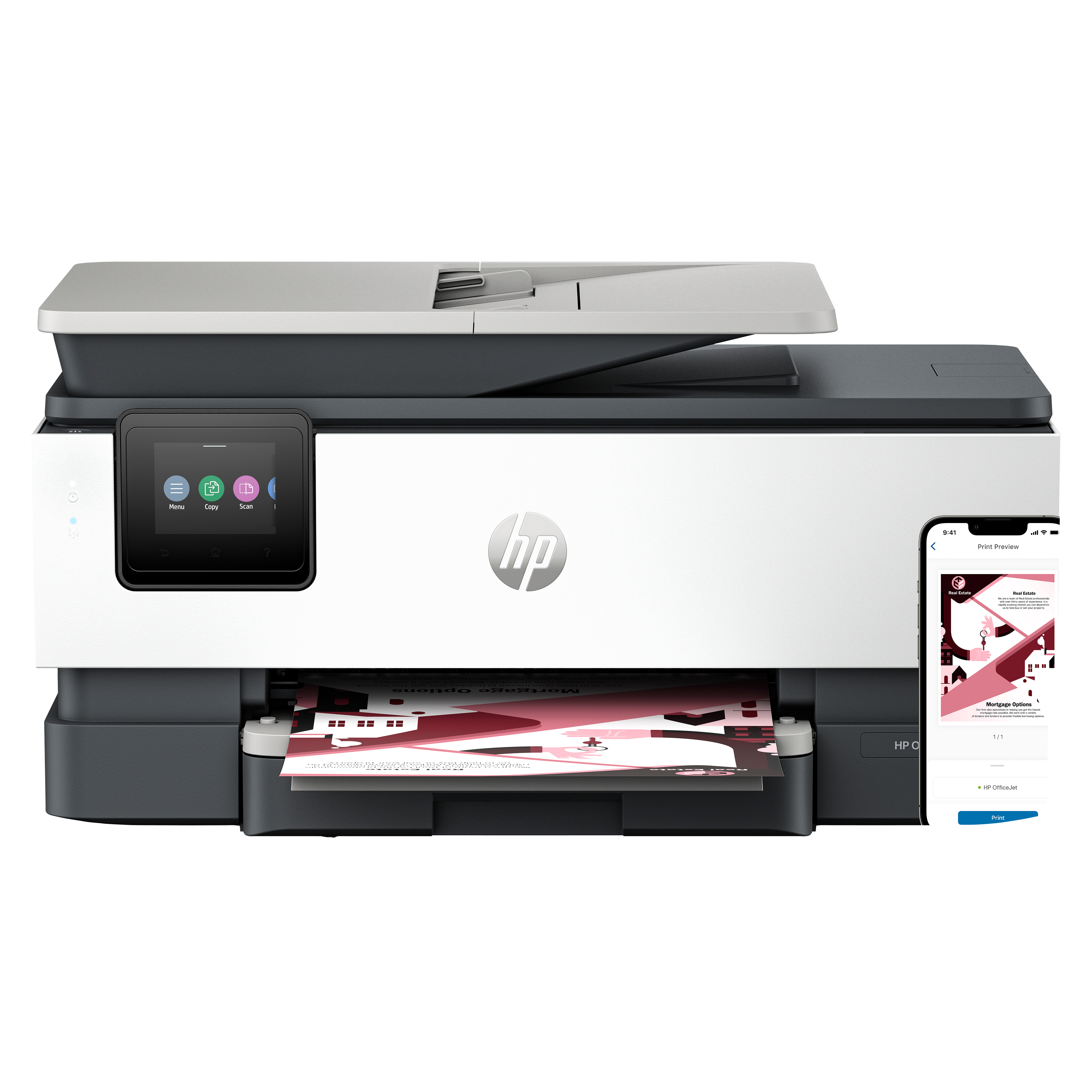 HP OfficeJet Pro 8124e Draadloos All-in-One Kleur Printer, Instant Ink; Dubbelzijdig printen (405U7B#629) thumbnail