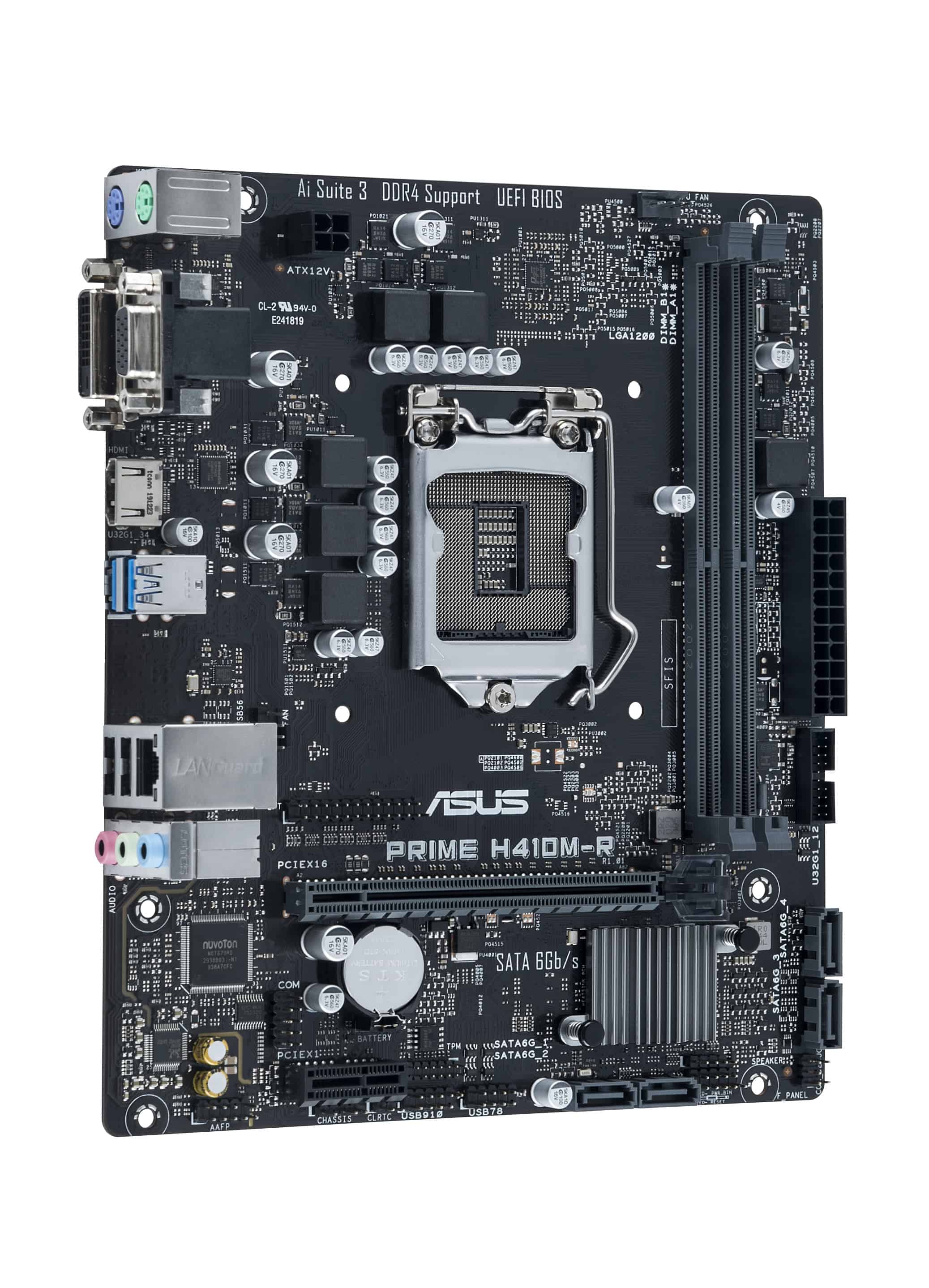 ASUS PRIME H410M-R Intel H410 LGA 1200 (Socket H5) micro ATX (90MB1520-M0ECY0) thumbnail