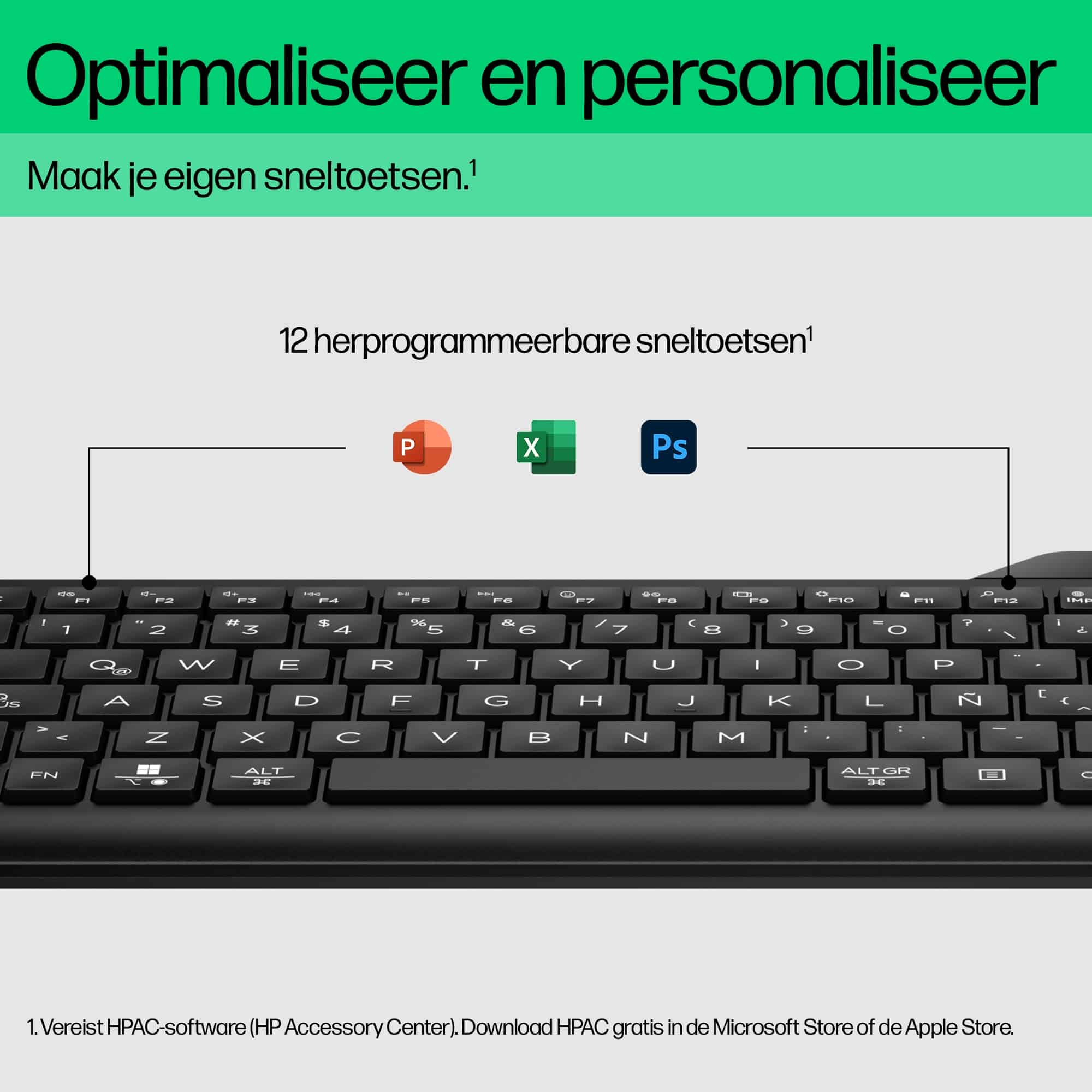 HP 475 dual-mode draadloos toetsenbord (7N7B9AA#ABB) thumbnail