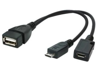 Gembird A-OTG-AFBM-04 USB-kabel 0,15 m Micro-USB B USB A Zwart (A-OTG-AFBM-04) thumbnail