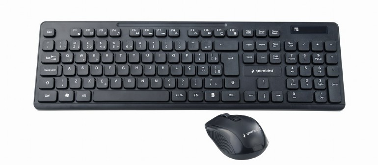 Gembird KBS-WCH-03 toetsenbord Inclusief muis RF draadloos + USB QWERTY Engels Zwart (KBS-WCH-03) thumbnail