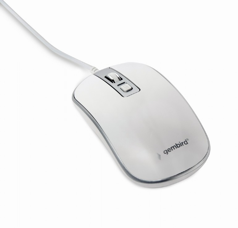 Gembird MUS-4B-06-WS muis Ambidextrous USB Type-A Optisch 1200 DPI (MUS-4B-06-WS) thumbnail