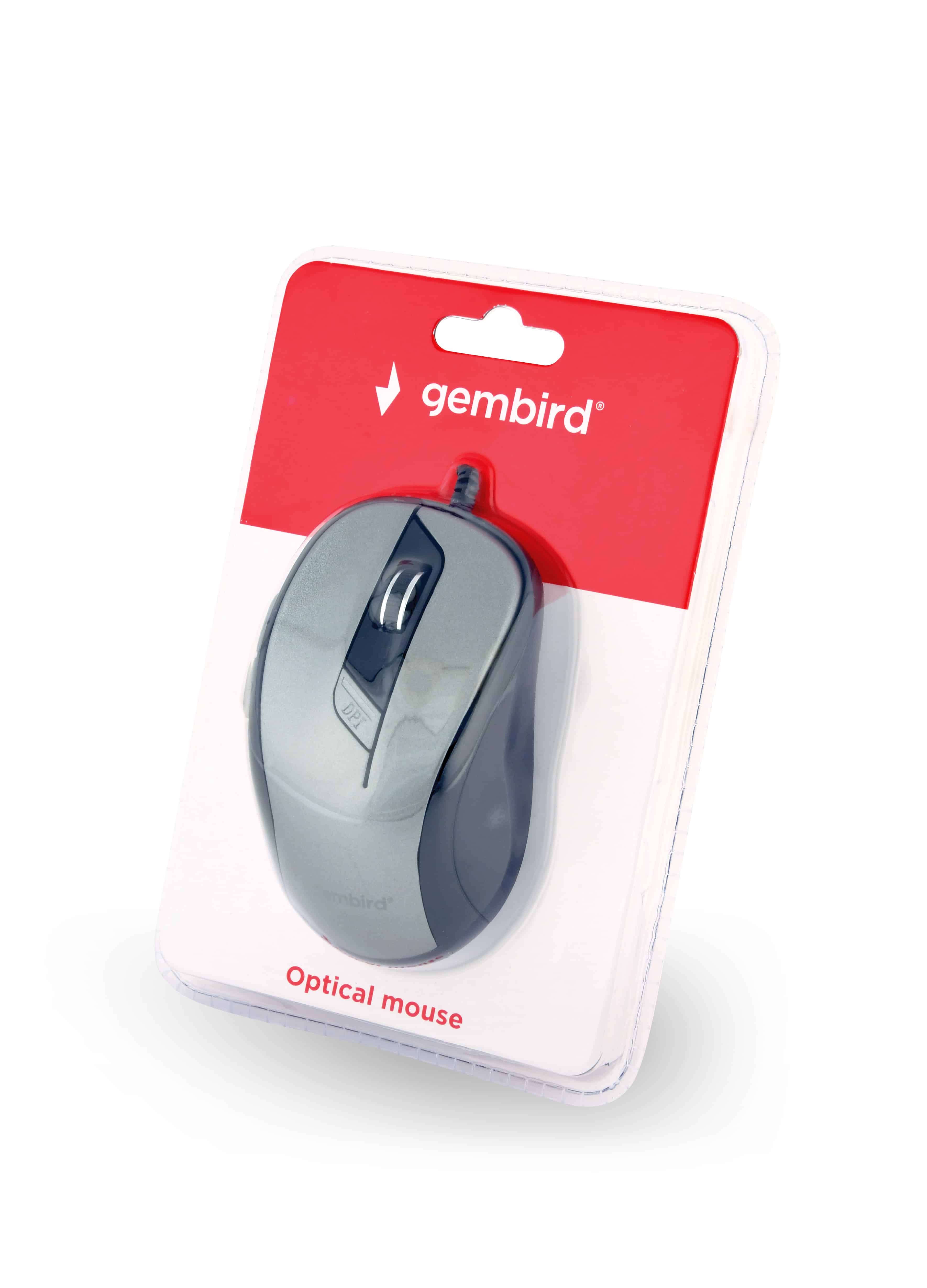 Gembird MUS-6B-01-BG muis Rechtshandig USB Type-A Optisch 1600 DPI (MUS-6B-01-BG) thumbnail