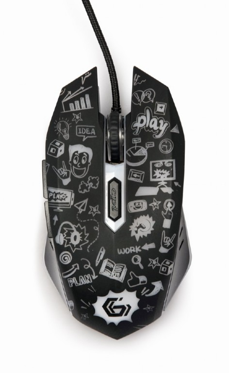 Gembird MUS-6B-GRAFIX-01 muis Rechtshandig USB Type-A Optisch 3600 DPI (MUS-6B-GRAFIX-01) thumbnail