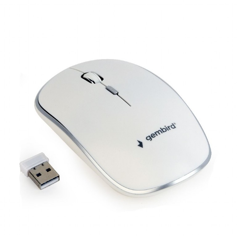 Gembird MUSW-4B-01-W muis Ambidextrous RF Draadloos Optisch 1600 DPI (MUSW-4B-01-W) thumbnail