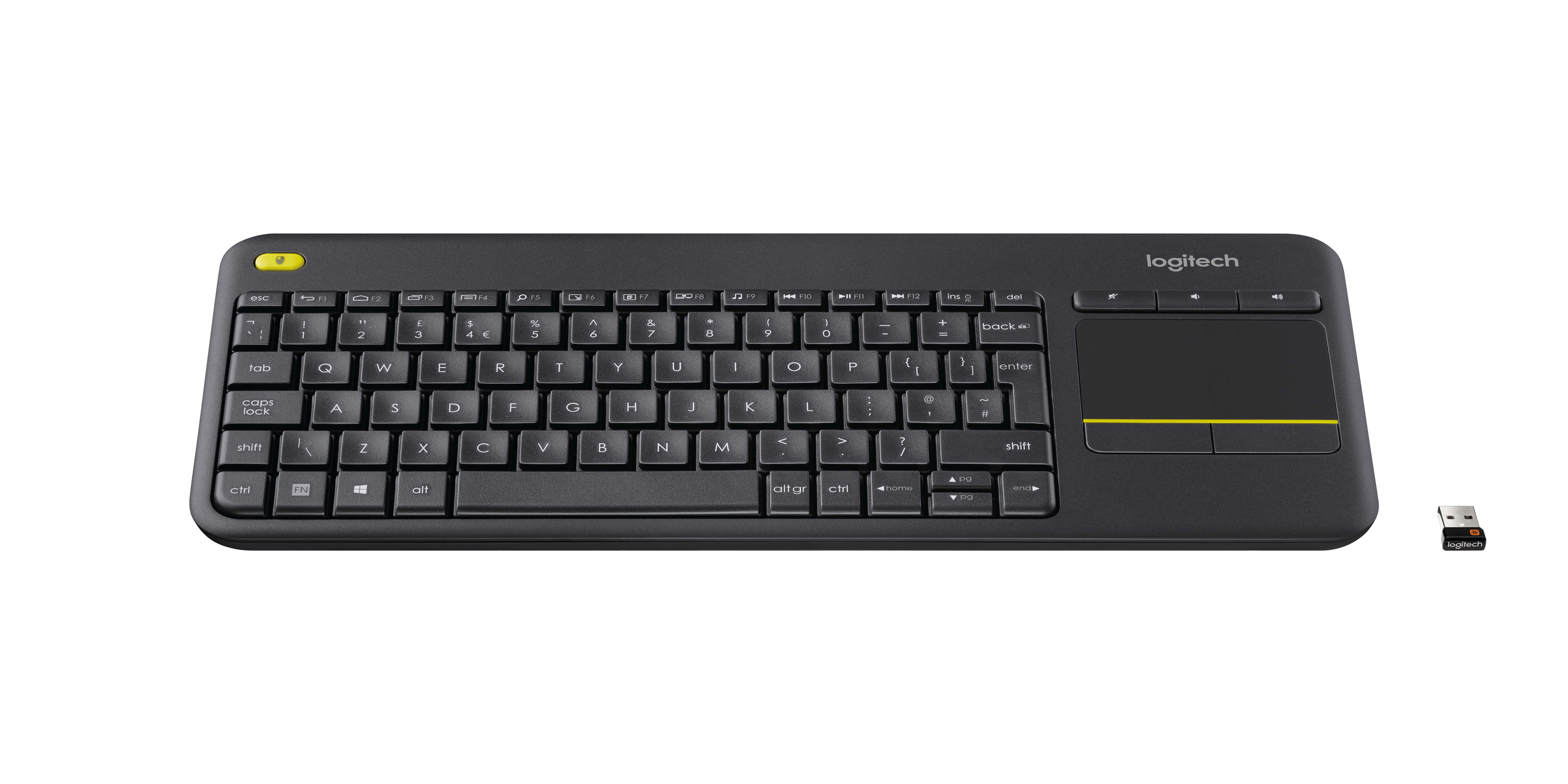 Logitech K400 Plus Tv toetsenbord RF Draadloos Slovaaks Zwart (920-008385) thumbnail