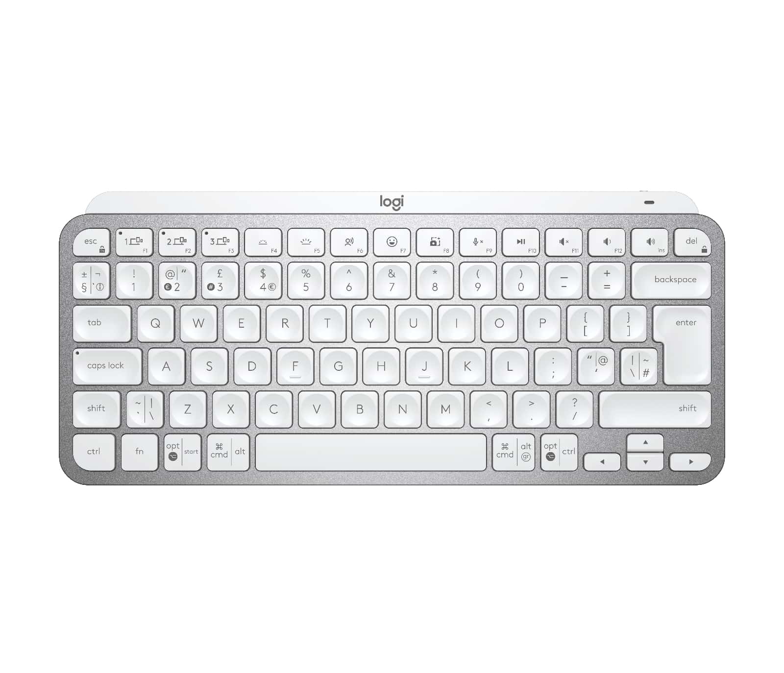 Logitech MX Keys Mini toetsenbord RF-draadloos + Bluetooth QWERTY Engels Grijs (920-010496) thumbnail