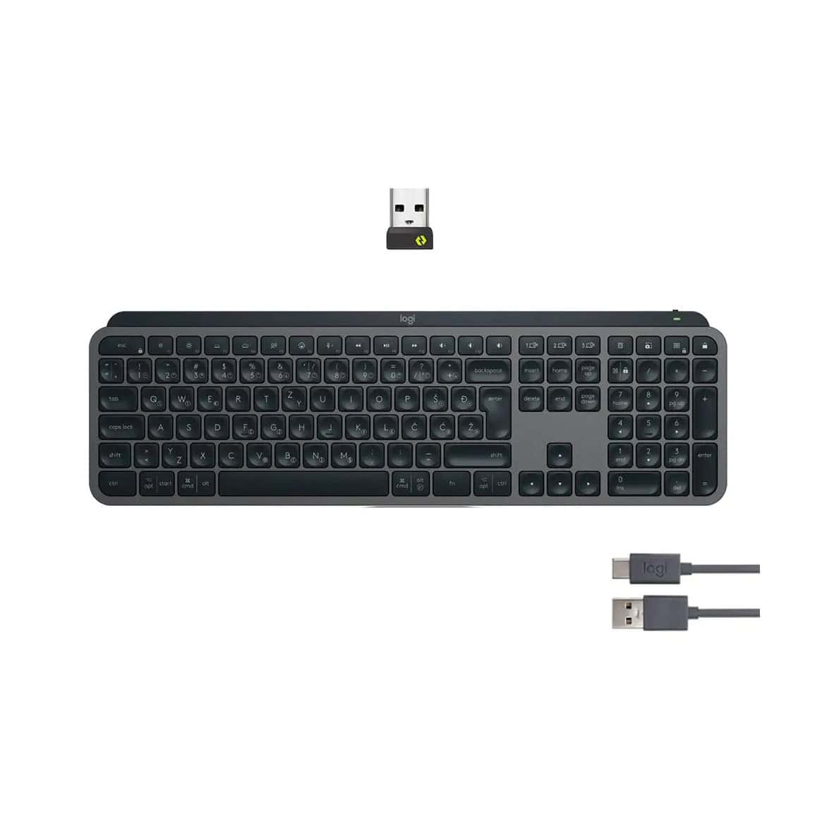Logitech LOGI MX Keys S - GRAPHITE - HRV-SLV - BT (920-011591) thumbnail