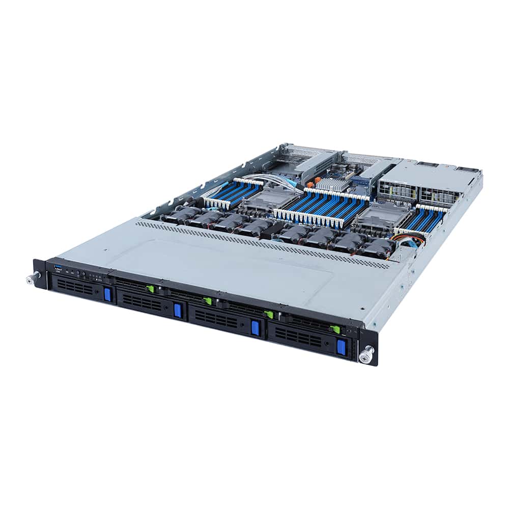 Gigabyte R182-M80 Intel C621A LGA 4189 Rack (1U) Zwart (6NR182M80MR-00) thumbnail