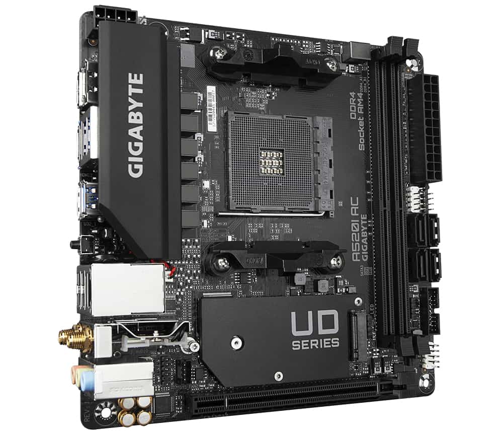 Gigabyte A520I AC moederbord AMD A520 Socket AM4 mini ITX (A520I AC) thumbnail