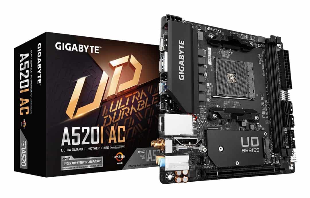 GIGABYTE A520I AC moederbord AMD A520 Socket AM4 mini ITX (A520I AC) thumbnail