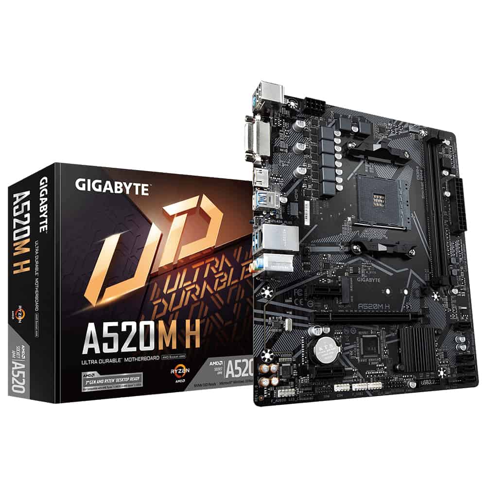 Gigabyte A520M H (rev. 1.0) AMD A520 Socket AM4 micro ATX (A520M H) thumbnail