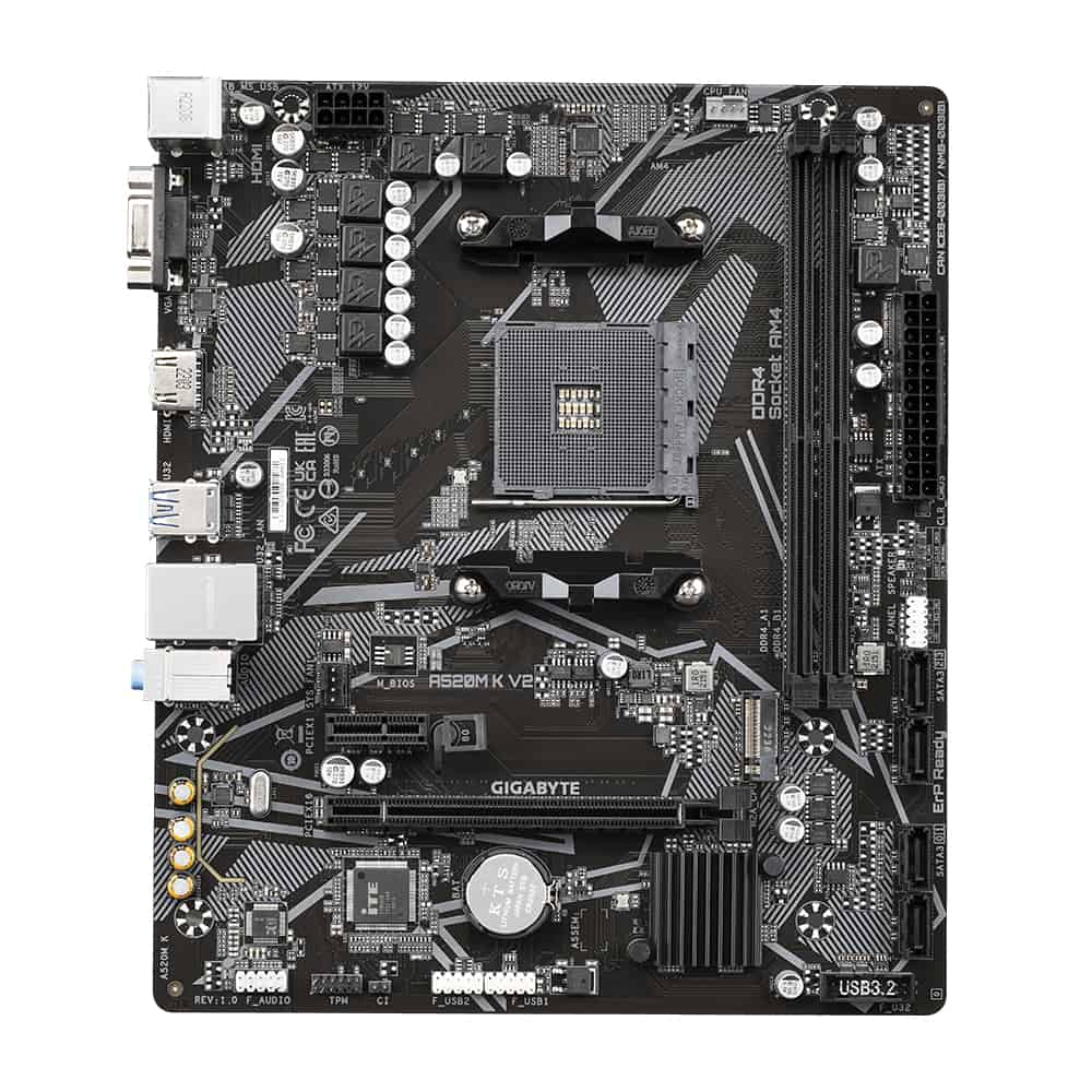 Gigabyte A520M K V2 moederbord AMD A520 Socket AM4 micro ATX (A520M K V2) thumbnail