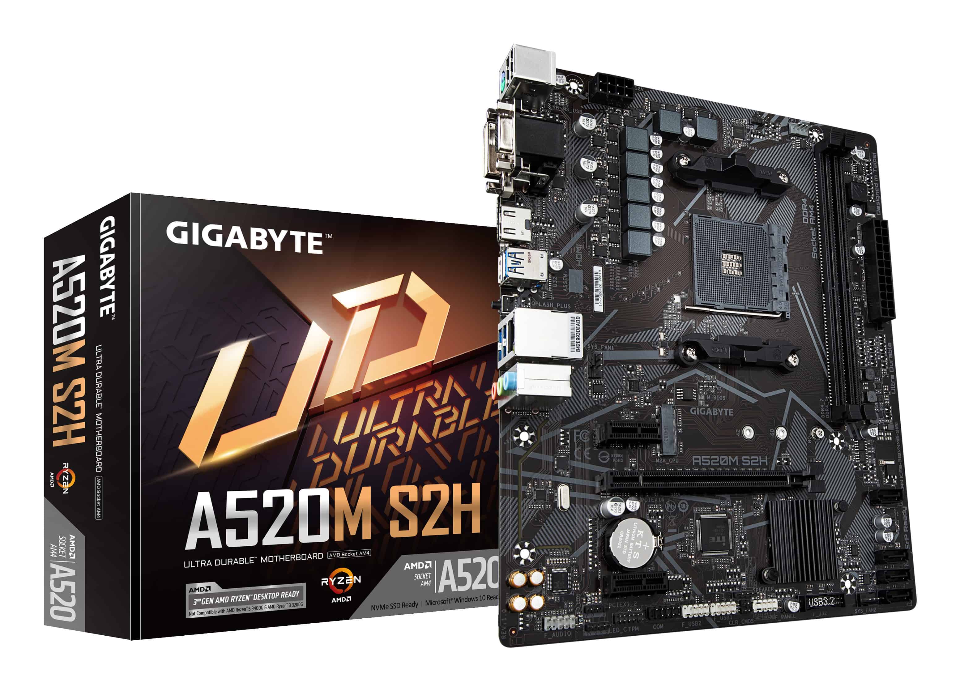 GIGABYTE A520M S2H moederbord AMD A520 Socket AM4 micro ATX (A520M S2H) thumbnail