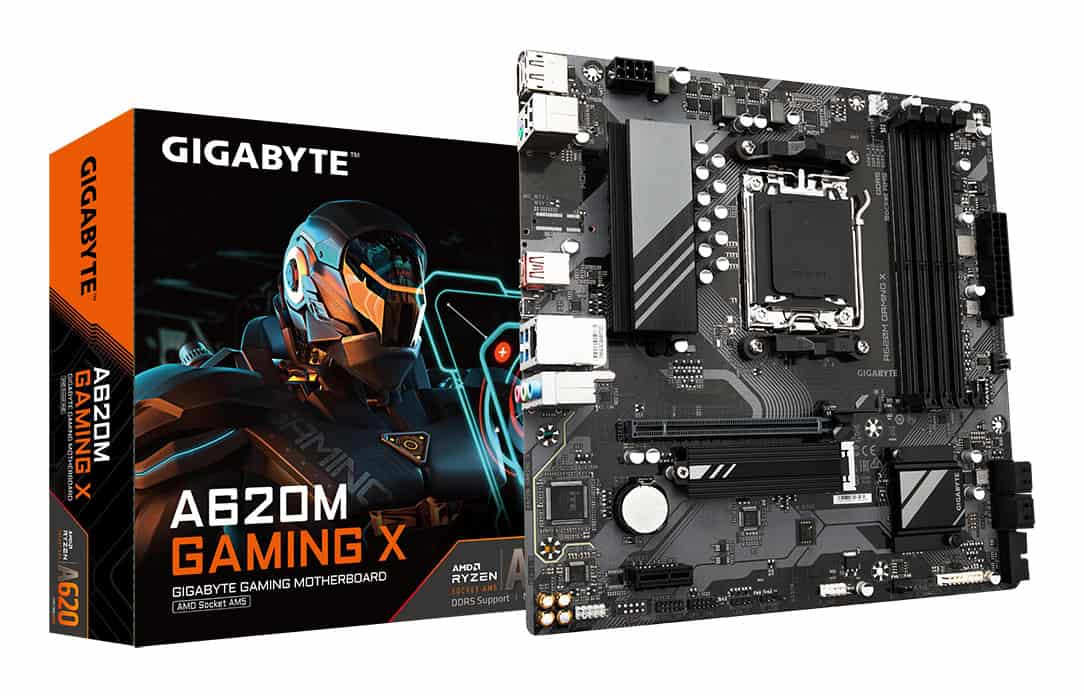 GIGABYTE A620M GAMING X moederbord AMD A620 Socket AM5 micro ATX (A620M GAMING X) thumbnail