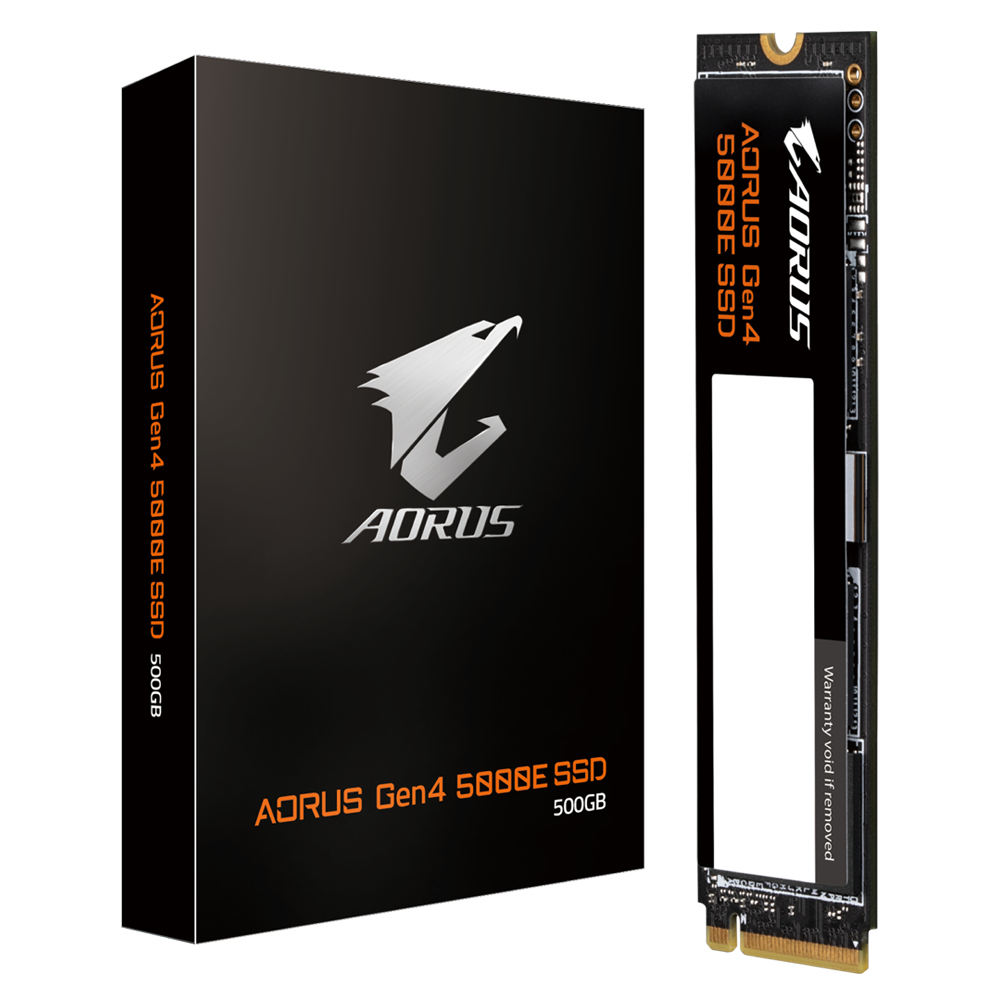 GIGABYTE AORUS Gen4 5000E SSD 500GB M.2 PCI Express 4.0 NVMe 3D TLC NAND (AG450E500G-G) thumbnail