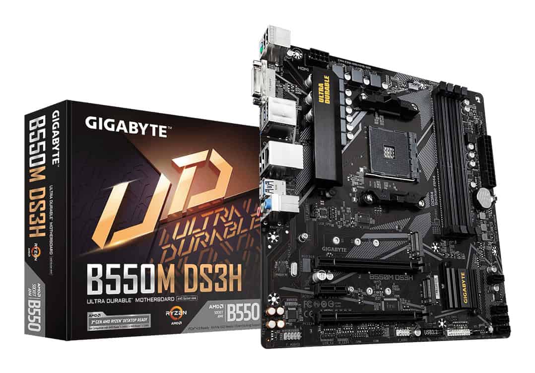 GIGABYTE B550M DS3H moederbord AMD B550 Socket AM4 micro ATX (B550M DS3H) thumbnail