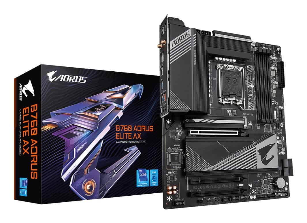 GIGABYTE B760 AORUS ELITE AX moederbord Intel B760 LGA 1700 ATX (B760 AORUS ELITE AX) thumbnail