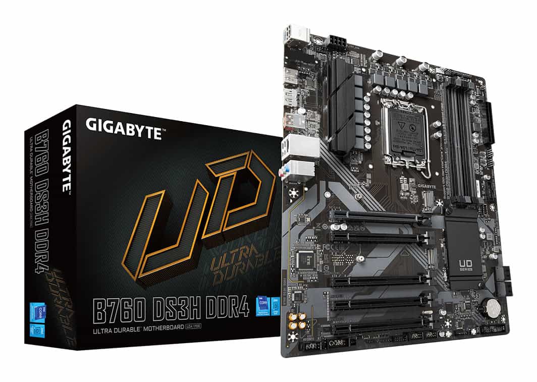 GIGABYTE B760 DS3H DDR4 moederbord Intel B760 Express LGA 1700 ATX (B760 DS3H DDR4) thumbnail