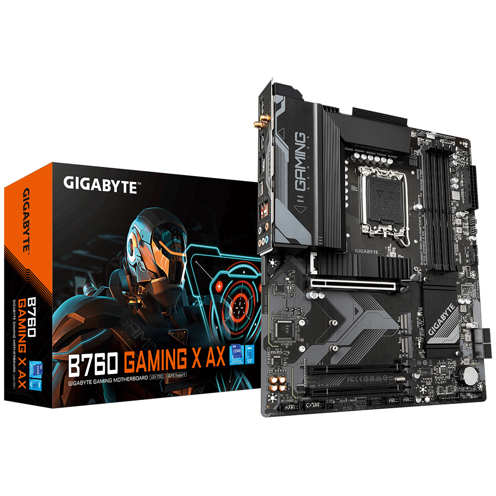 Gigabyte B760 GAMING X AX moederbord Intel B760 Express LGA 1700 ATX (B760 GAMING X AX) thumbnail