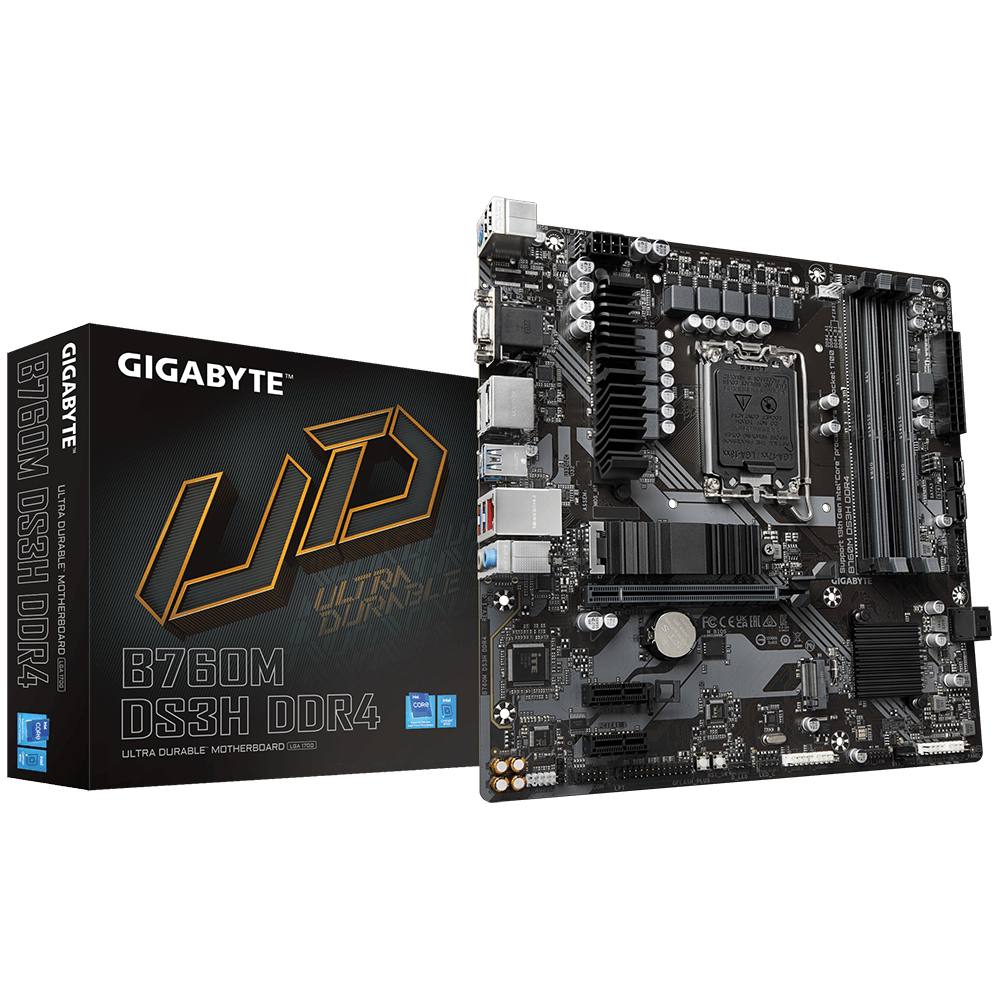 Gigabyte B760M DS3H DDR4 moederbord Intel B760 Express LGA 1700 micro ATX (B760M DS3H DDR4) thumbnail