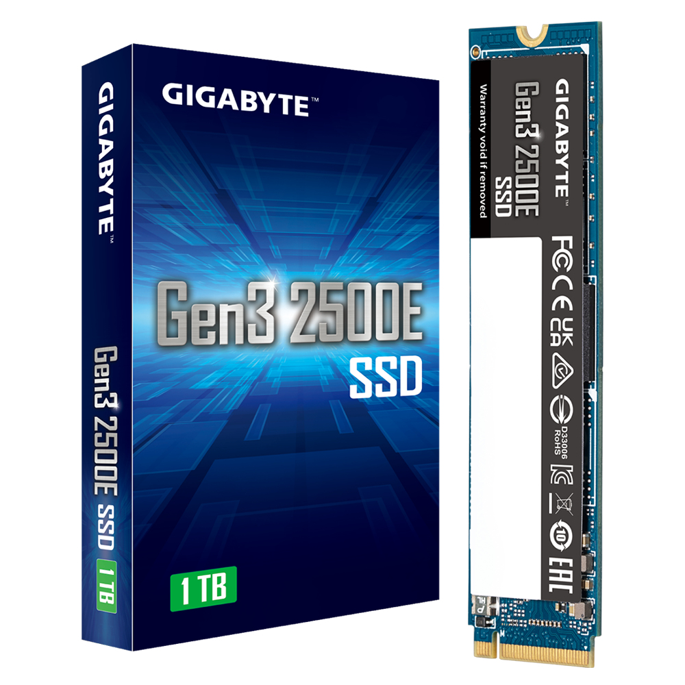 GIGABYTE Gen3 2500E SSD 1TB M.2 PCI Express 3.0 NVMe 3D NAND (G325E1TB) thumbnail