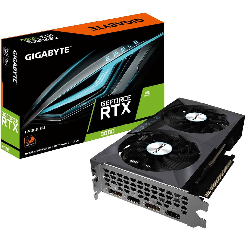 Gigabyte GeForce RTX 3050 EAGLE 8G NVIDIA 8 GB GDDR6 (GV-N3050EAGLE-8GD) thumbnail
