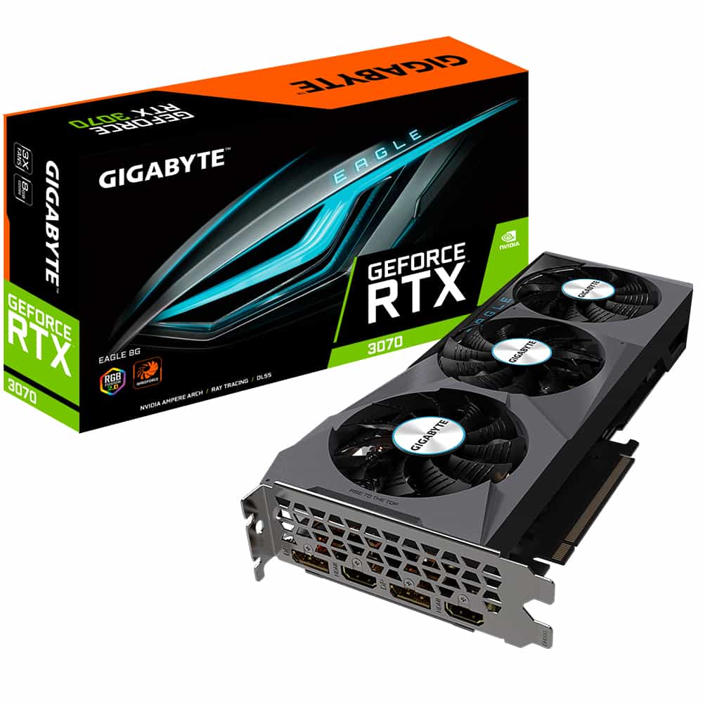 Gigabyte GeForce RTX 3070 EAGLE 8G (rev. 2.0) NVIDIA 8 GB GDDR6 (GV-N3070EAGLE-8GD 2.0) thumbnail