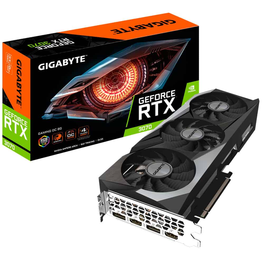 GIGABYTE GAMING GeForce RTX 3070 OC 8G (rev. 2.0) NVIDIA 8 GB GDDR6 (GV-N3070GAMING OC-8GD 2.0) thumbnail