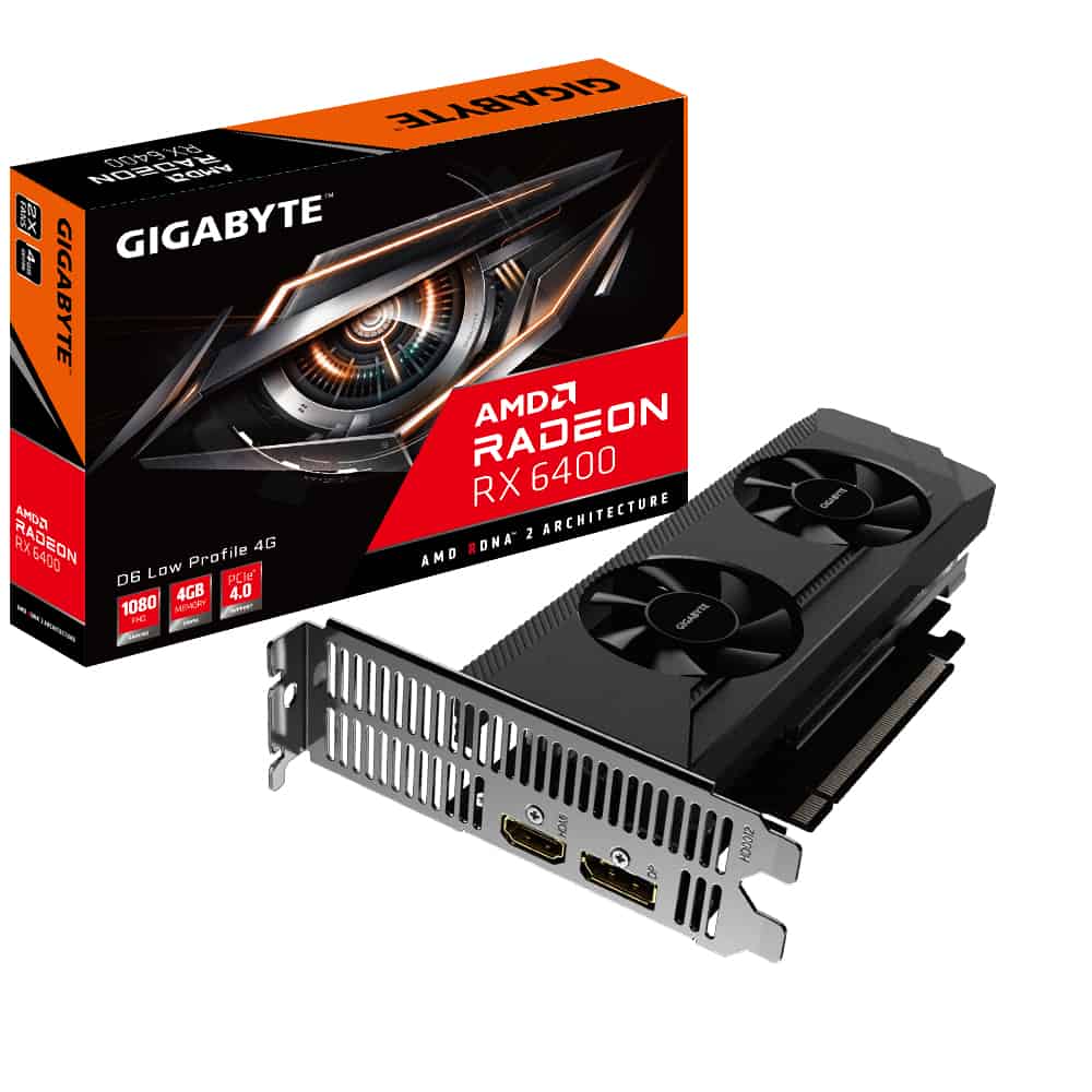Gigabyte Radeon RX 6400 D6 LOW AMD 4 GB GDDR6 (GV-R64D6-4GL) thumbnail