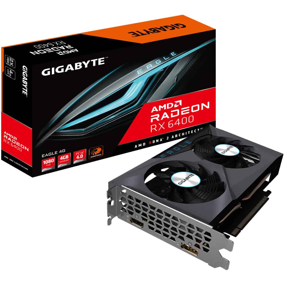 Gigabyte Radeon RX 6400 EAGLE 4G AMD 4 GB GDDR6 (GV-R64EAGLE-4GD) thumbnail