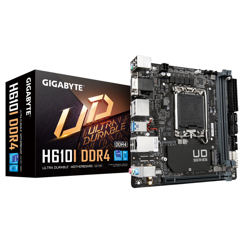 Gigabyte H610I DDR4 moederbord Intel H610 Express LGA 1700 mini ITX (H610I DDR4) thumbnail