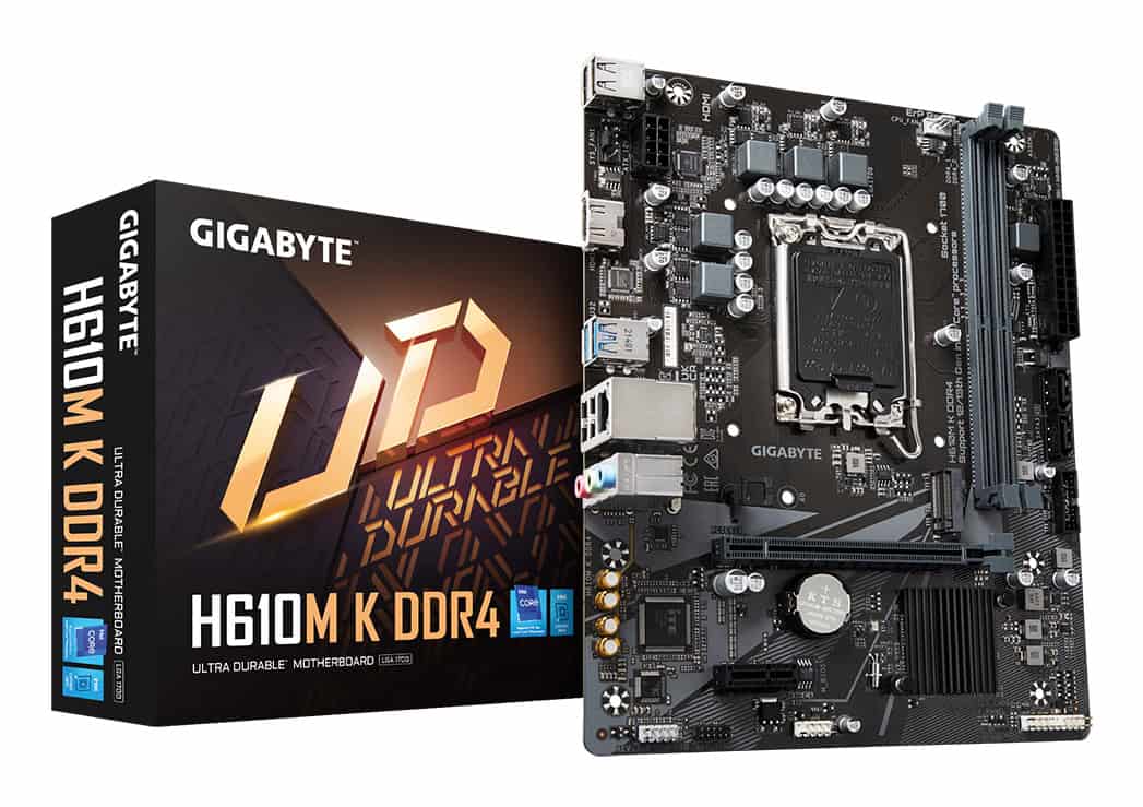 GIGABYTE H610M K DDR4 moederbord Intel H610 Express LGA 1700 micro ATX (H610M K DDR4) thumbnail