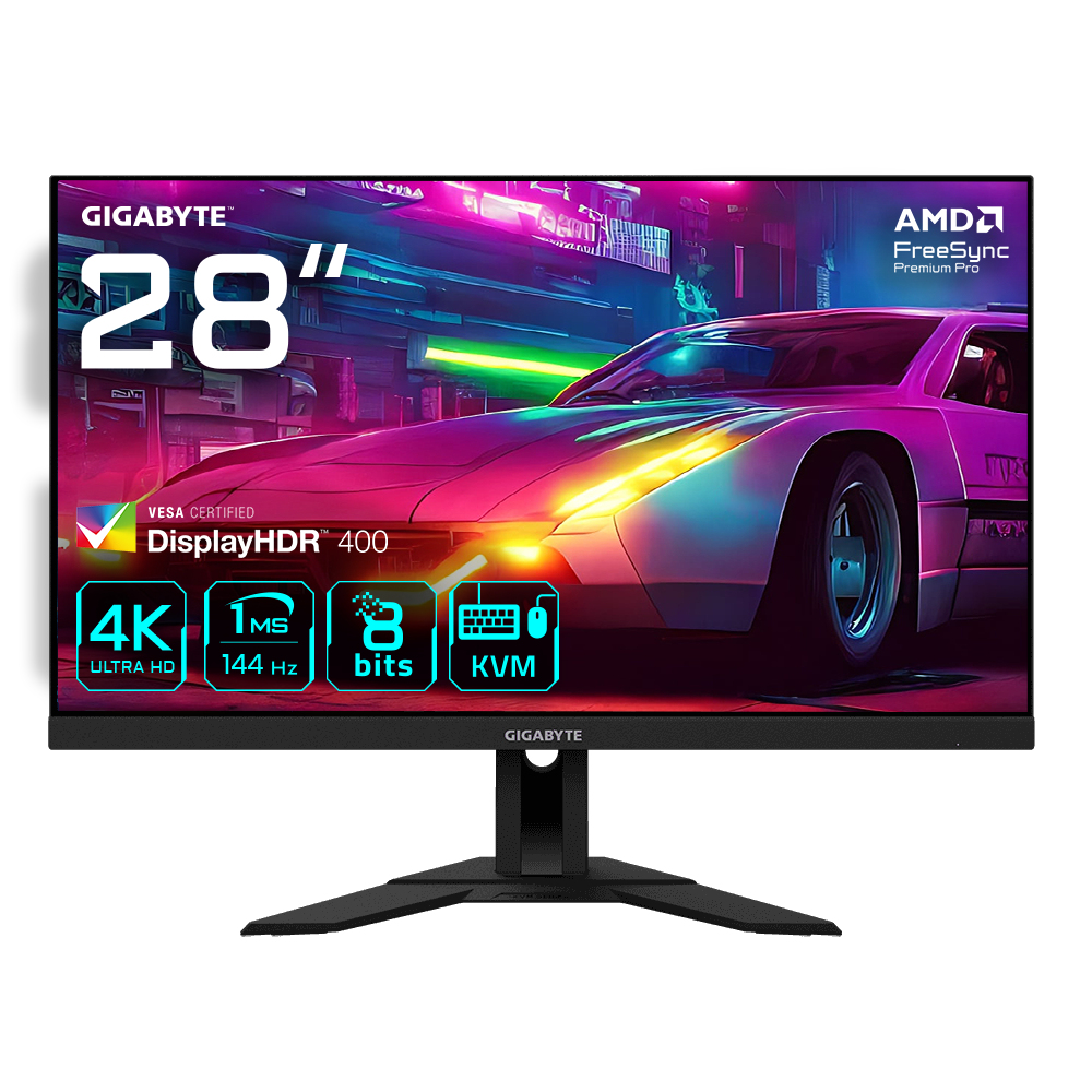 GIGABYTE M28U computer monitor 71,1 cm (28") 3840 x 2160 Pixels 4K Ultra HD LED Zwart (M28U) thumbnail