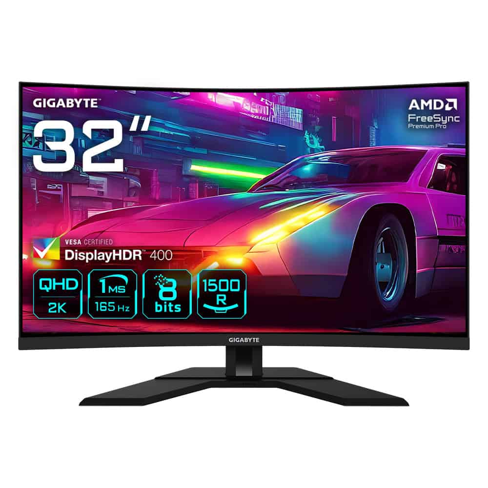 GIGABYTE M32QC computer monitor 80 cm (31.5) 2560 x 1440 Pixels Quad HD QLED Zwart (M32QC) thumbnail