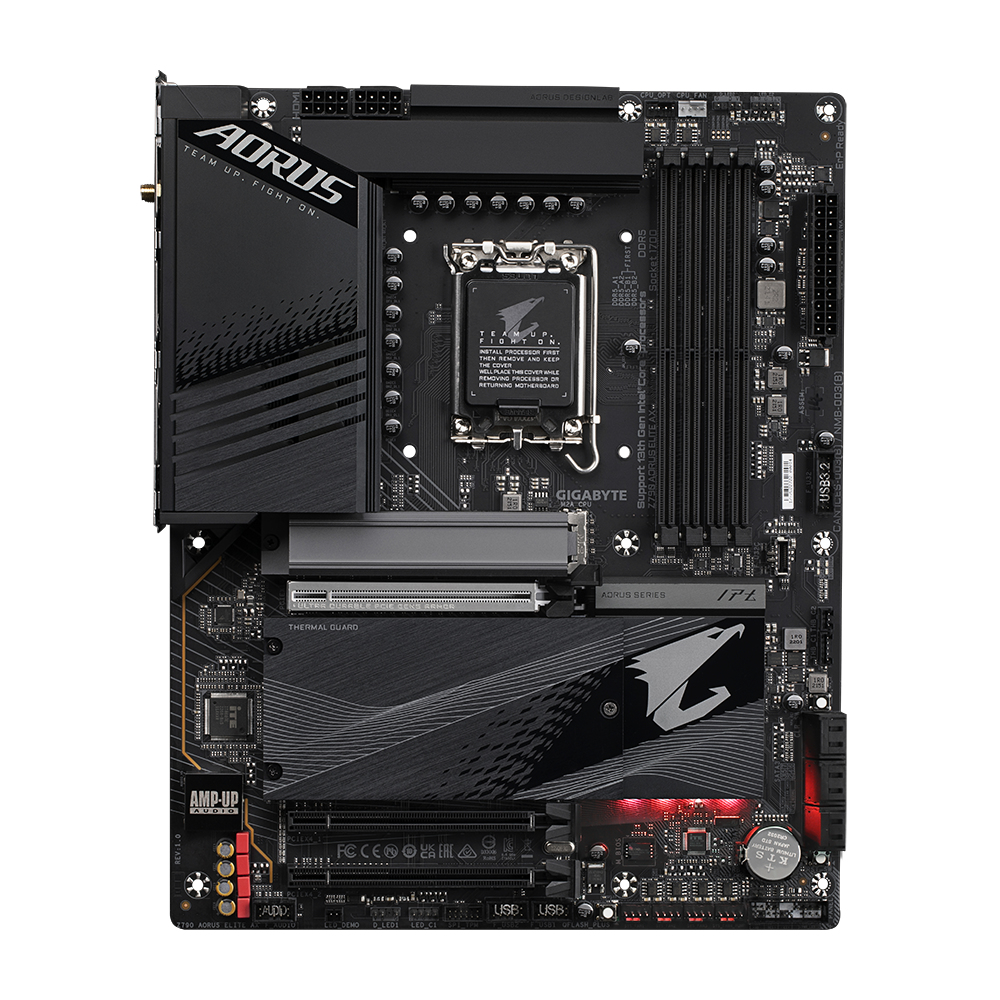 Gigabyte Z790 AORUS ELITE AX moederbord Intel Z790 LGA 1700 ATX (Z790 AORUS ELITE AX) thumbnail