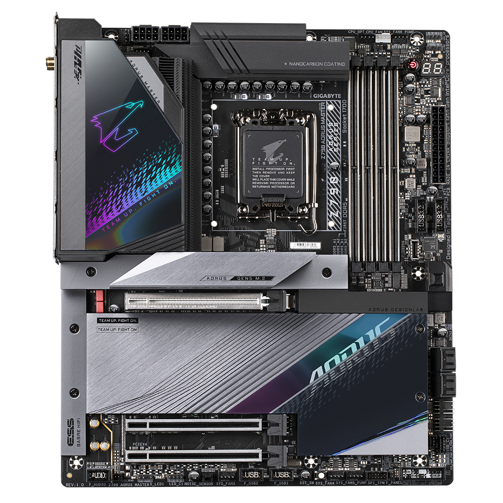 Gigabyte Z790 AORUS MASTER moederbord Intel Z790 LGA 1700 Verlengd ATX (Z790 AORUS MASTER) thumbnail