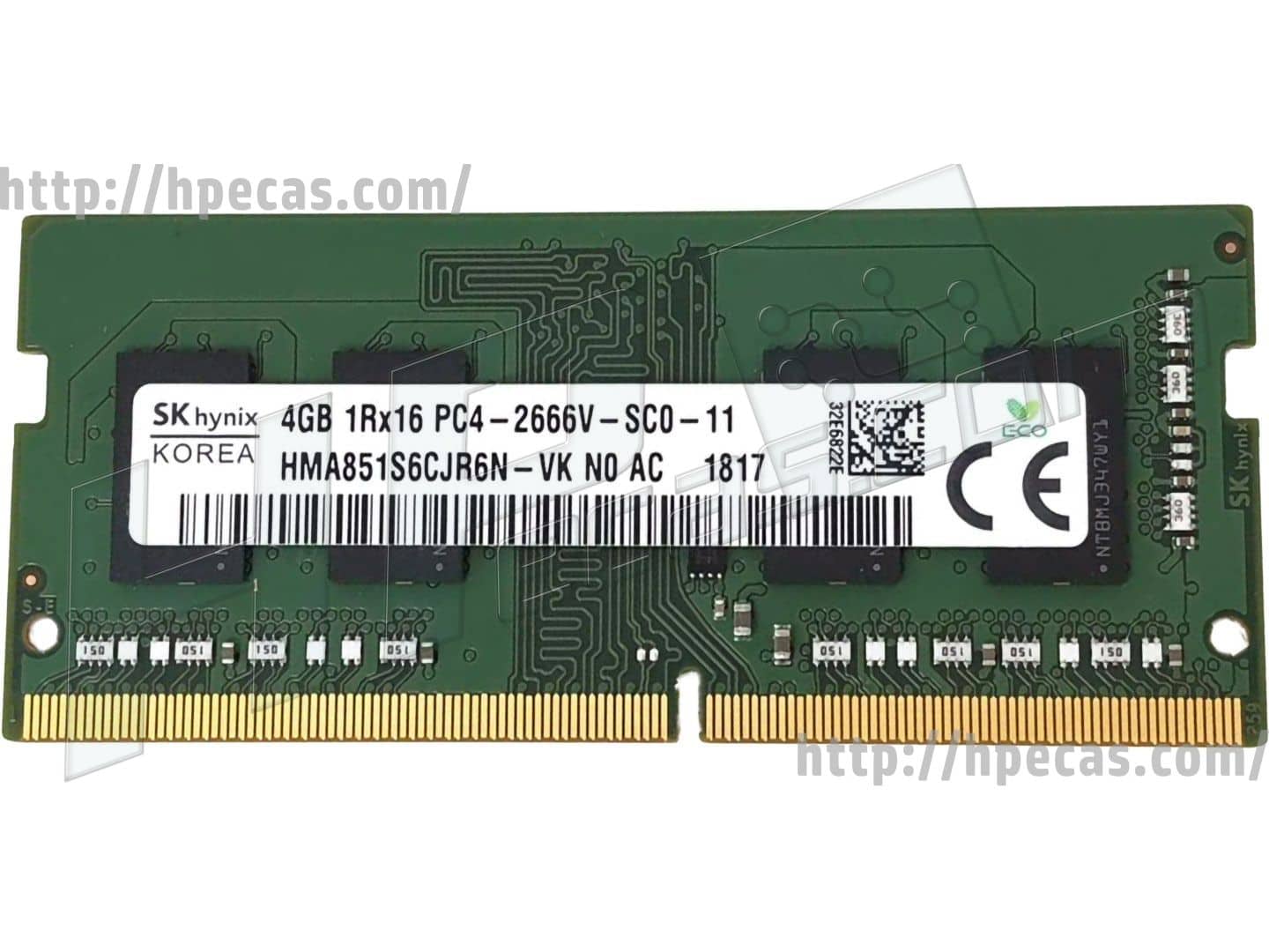 HP GNRC-SODIMM 4GB 2400MHz 1.2v DDR4 (862397-852) thumbnail