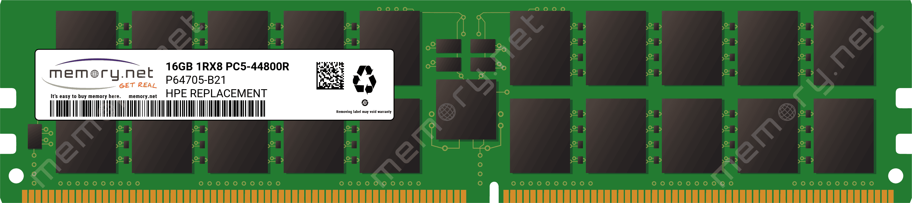 HPE 16GB (1x16GB) Single Rank x8 DDR5-5600 CAS-46-45-45 EC8 Regi (P64705-B21) thumbnail