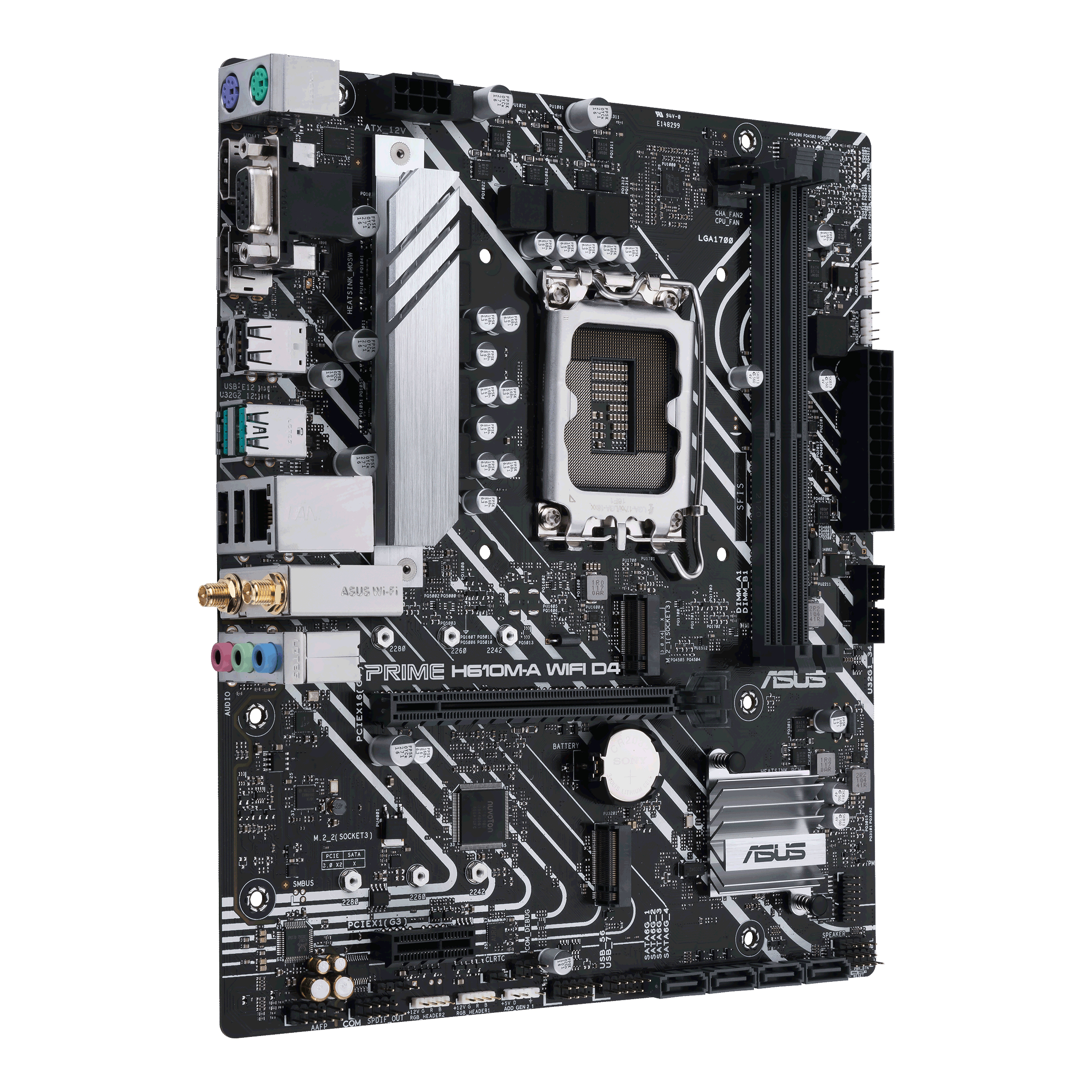 ASUS PRIME H610M-A WIFI D4 Intel H610 LGA 1700 micro ATX (90MB1C80-M0EAY0) thumbnail